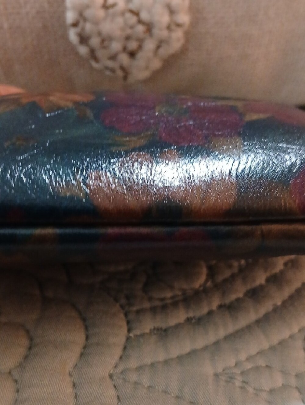 Patricia Nash Multicolor Floral Leather Kiss-Lock Coin Purse - Picture 4 of 6